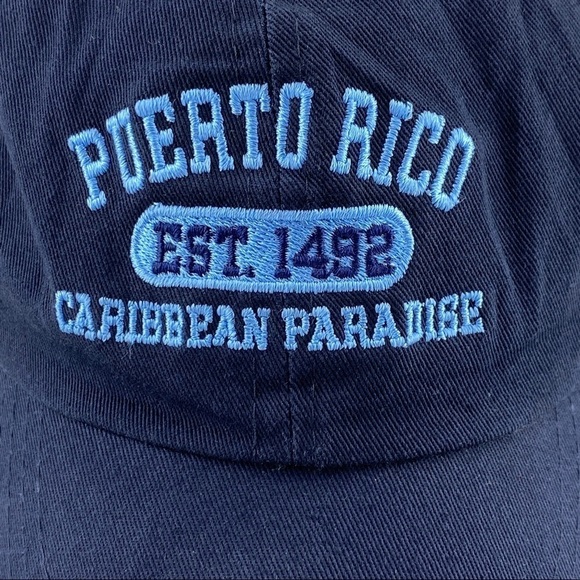 Newhatten  Puerto Rico Caribbean Paradise Ball Cap 100% Cotton Denim Adjustable - Picture 2 of 11
